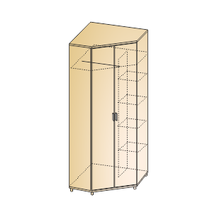 Шкаф для одежды и белья угловой ШК-5015