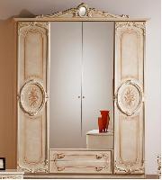 Шкаф 4х-дверный с зеркалами "РОЗА"